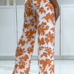 pantalon-palazzo-orange-et-blanc-en-coton-motif-fleuris (1)